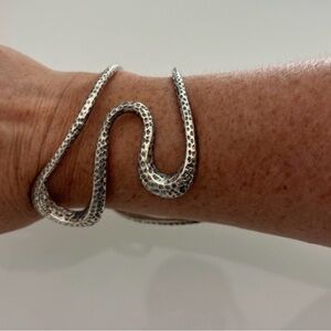 Silver Snake Reptile Bracelet